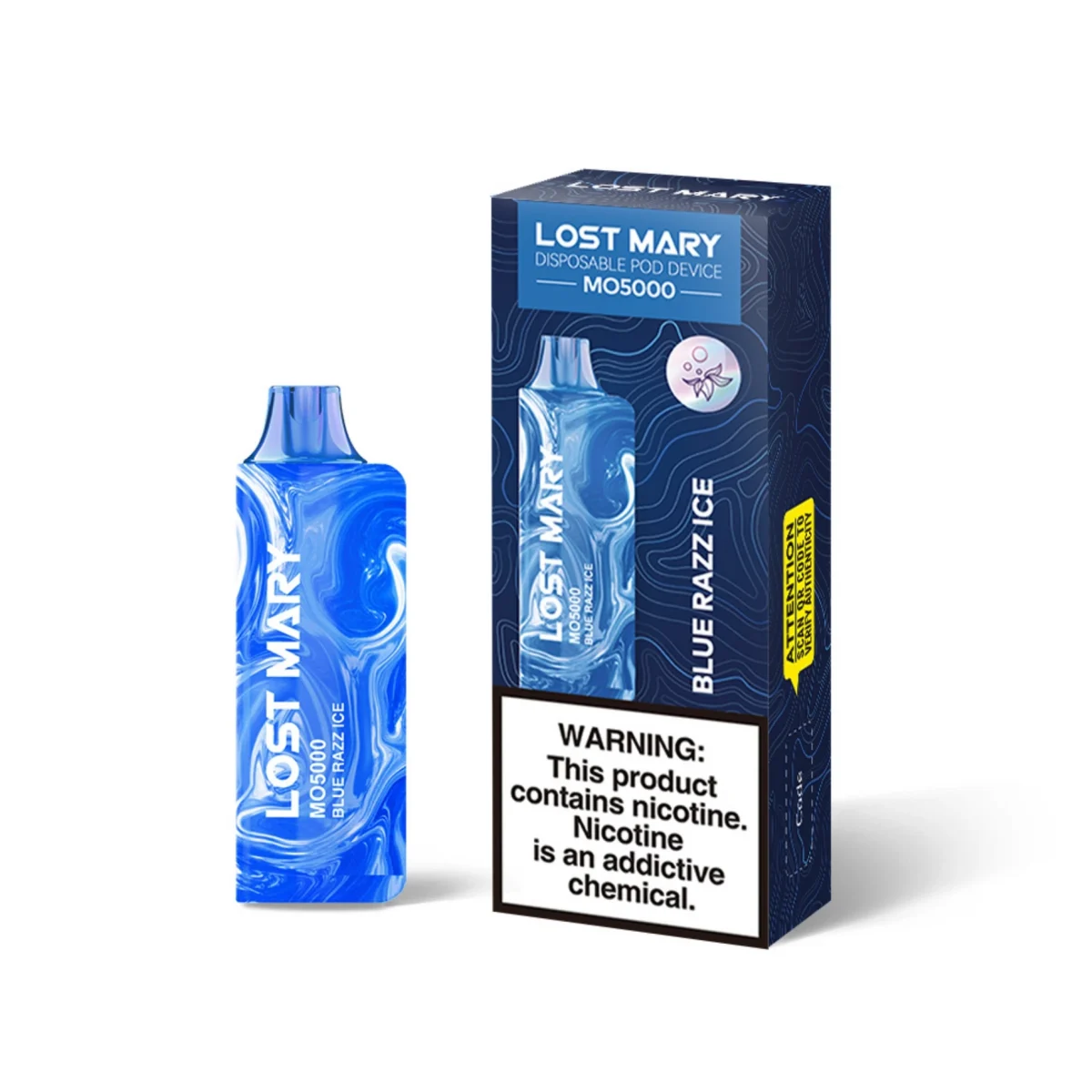 LOST MARY MO5000 BLUE RAZZ ICE味(jp-vape.com)
