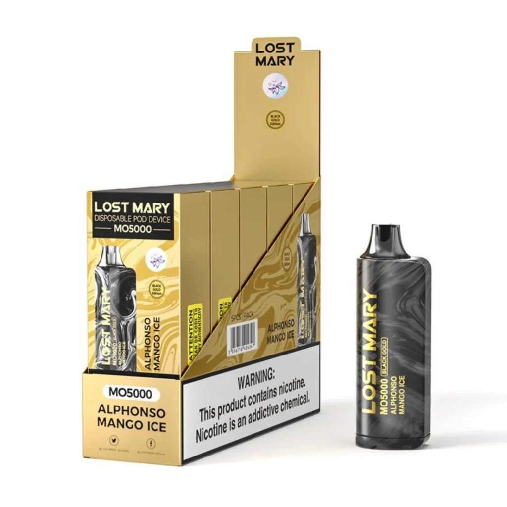 LOST MARY MO 5000 ALPHONSO MANGO ICE BLACK Gold Edition(jp-vape.com)
