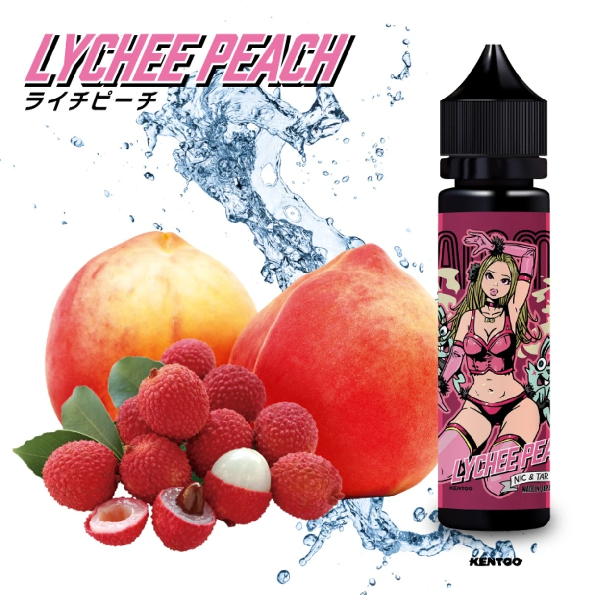 ジャミー / Lychee Peach(ライチピーチ)60ml 電子タバコ用リキッド BI-SO(jp-vape.com)