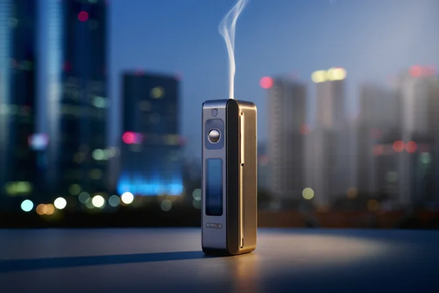 モダンなVAPEデバイスと都市の背景