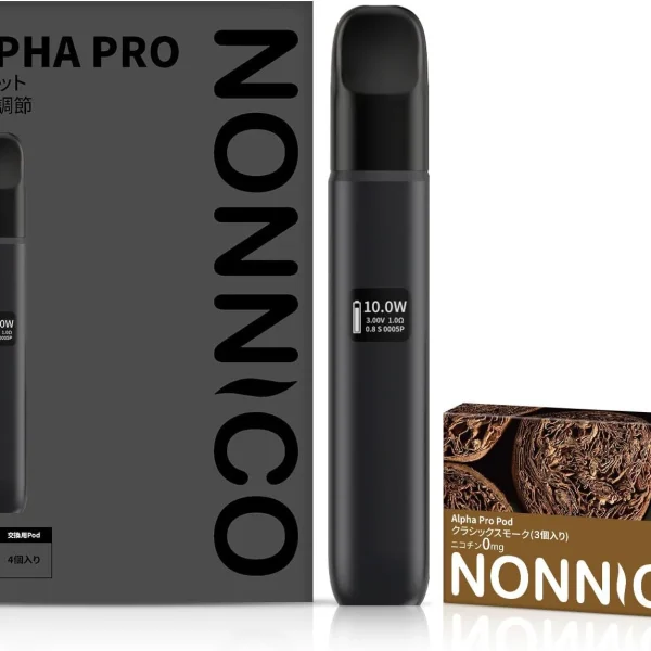 NONNICO Alpha POD型電子タバコ vape キットセット（ブラック / スモーク）