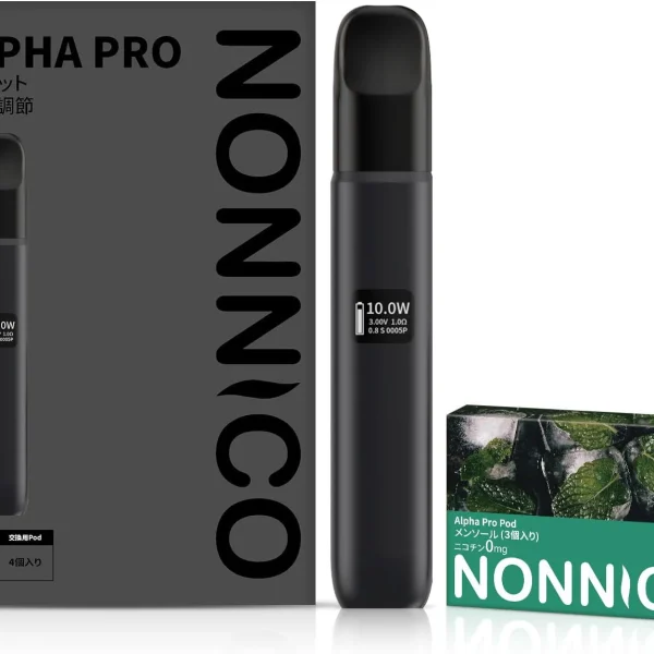 NONNICO Alpha POD型電子タバコ vape キットセット（ブラック /メンソール）