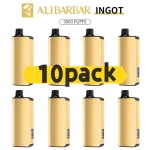 ALIBARBAR INGOT 9000 Puffs-10 pack Multiple flavors