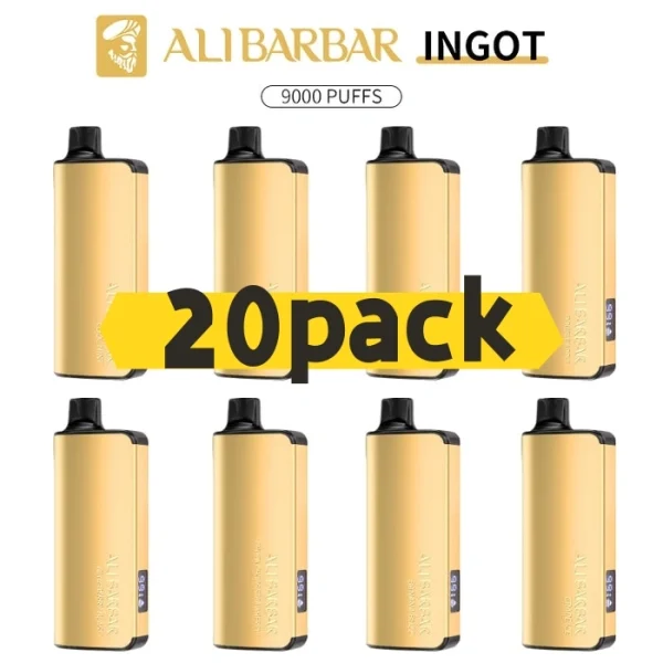 ALIBARBAR INGOT 9000 Puffs-20 pack Multiple flavors