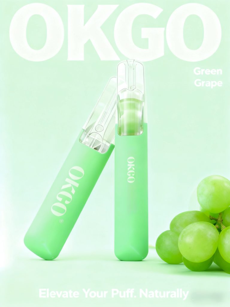 OKGO 6500 Puffs グリーングレープ（Green Grape）