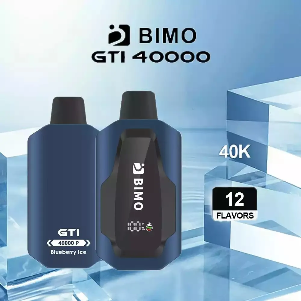 コイル 交換 不要 アトマイザー BIMO 40000 Puffs ブルーベリーレイシーチェリー