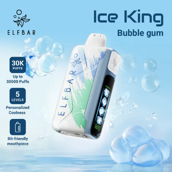 juul カートリッジの代替として人気のELFBar Ice King Watermelon Bubble Gum